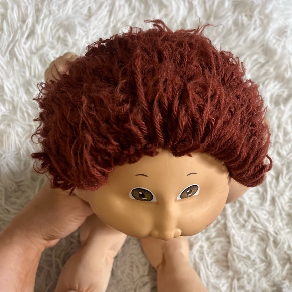 Vintage 1978, 1982 Cabbage Patch Kids Doll Red Brown Hair Boy Brown Eyes - Picture 15 of 16